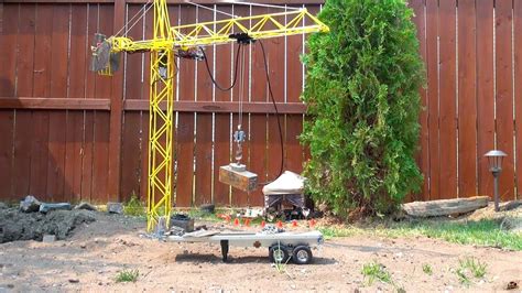 Rc Adventures 4 Foot High Steel Tower Crane And Electro Magnet Youtube