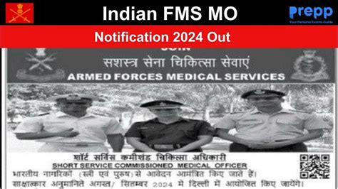 Army AFMS Medical Officer Notification 2024 Out Check How To Apply