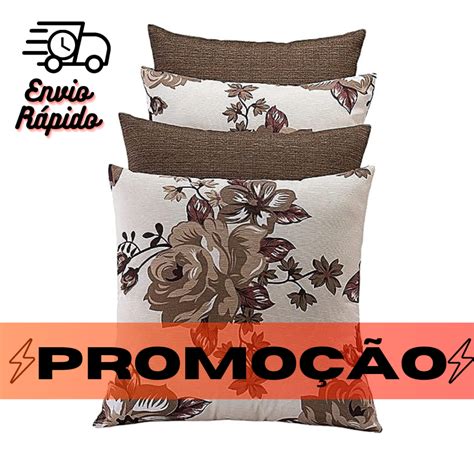 Kit 4 Capa de Almofada 45x45 Decoração Sala Almofadas Decorativas