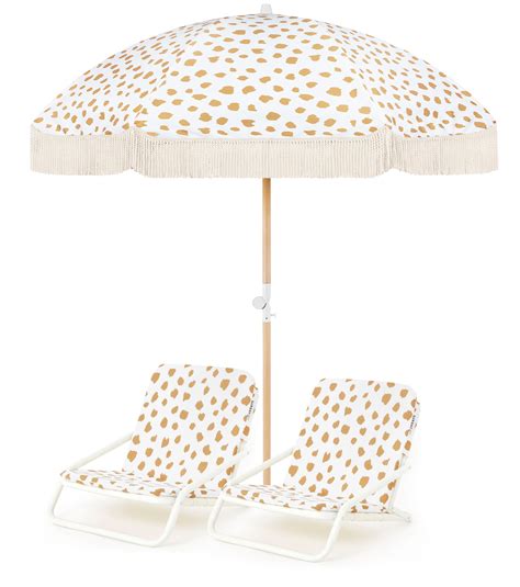 Golden Sands Beach Umbrella & Beach Chair Set | Sunday Supply Co.