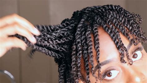 Mini Twist On Short Natural 4b 4c Hair GLORIA ANN YouTube