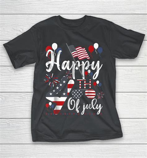 Happy Fourth Of July Patriotic American US Flag 4th Of July Shirts