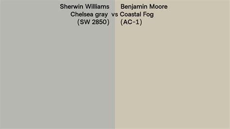 Sherwin Williams Chelsea Gray Sw Vs Benjamin Moore Coastal Fog