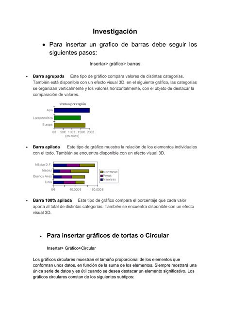 Gráficos De Barra Y De Tortas Pdf