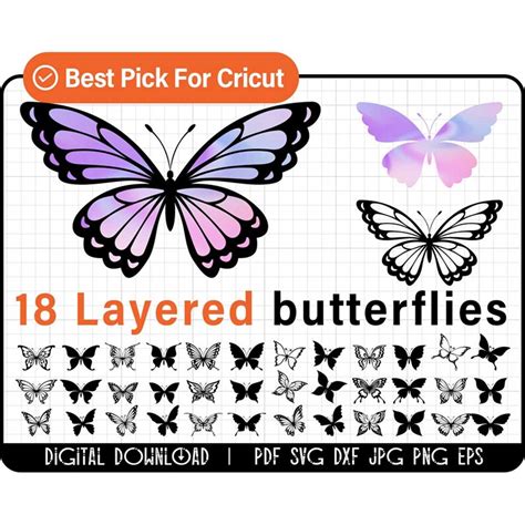 Layered Butterfly Svg Bundle Butterfly Svg Butterflies Svg Inspire