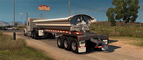 ATS Hauling Sand With The SmithCo Side Dump ATS Trailer Mod 1