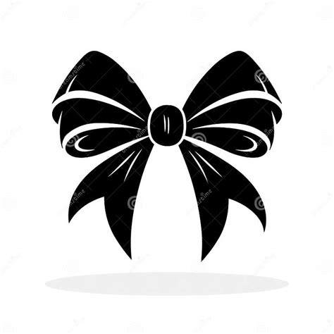 Bow Icon Black T Bow Icon Isolated On White T Bow Icon Drawing