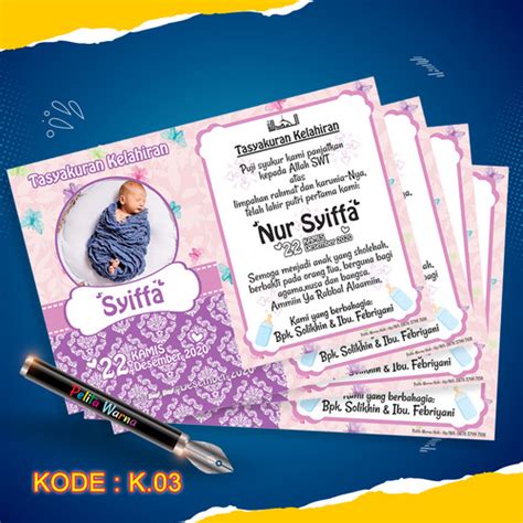 Detail Ukuran Kartu Ucapan Aqiqah Koleksi Nomer 31