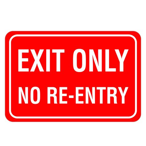 No Entry Emergency Exit Only Sign at Milagros Stapler blog