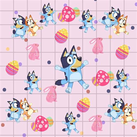 Bluey Digital Paper Bluey Easter Digital Papers 12x12 Inches Etsy