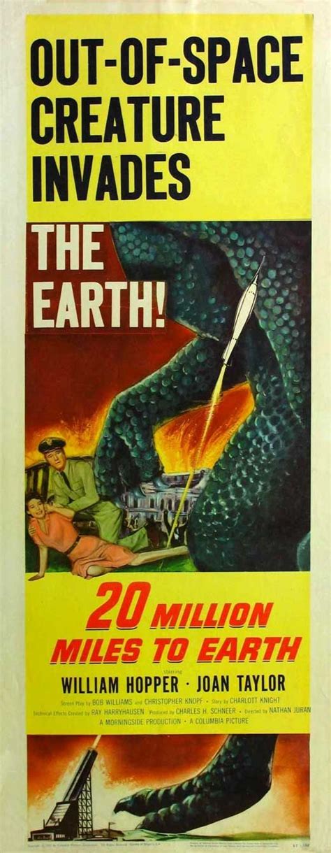 Million Miles To Earth Old Movie Posters Classic Horror