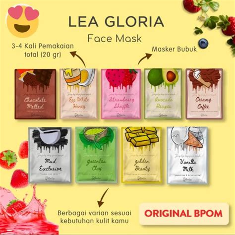 KEMASAN BARU MASKER WAJAH ORGANIK BY LEA GLORIA 20GRAM Lazada Indonesia