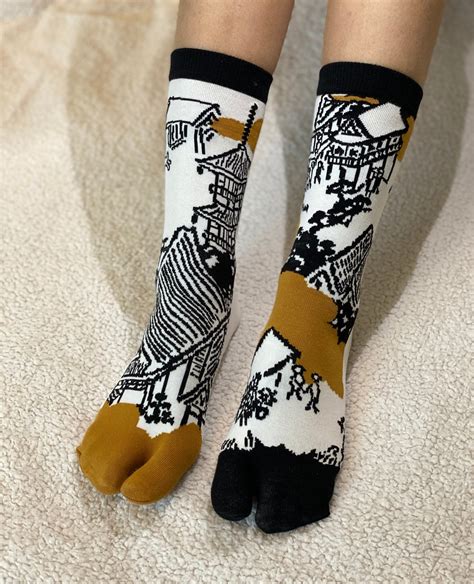 Tabi Socks Japanese Style Socks Unisex Two Toe Socks Etsy UK