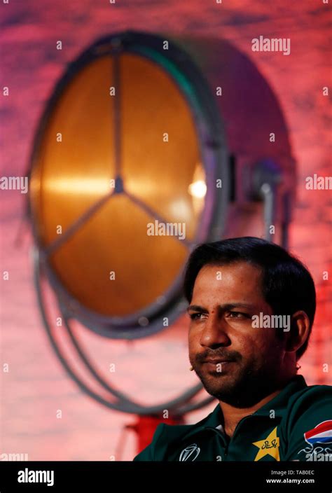 Pakistan S Sarfaraz Ahmed During The Cricket World Cup Captain S Launch