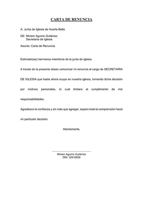 Carta De Renunciadocx