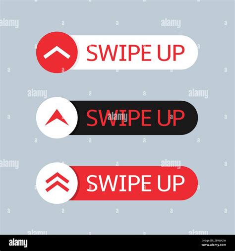 Swipe Up Button Set Stock Vector Image Art Alamy