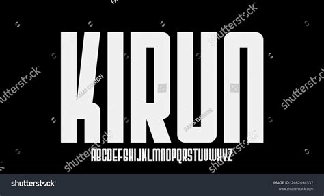 bold condensed font poster headline typeface stock vector royalty