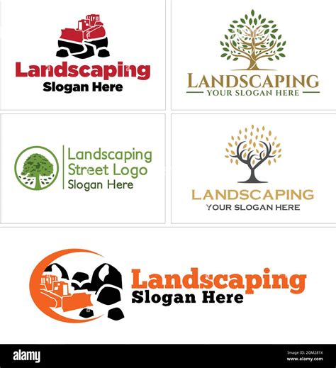 Set of landscaping business logos Stock Vector Image & Art - Alamy