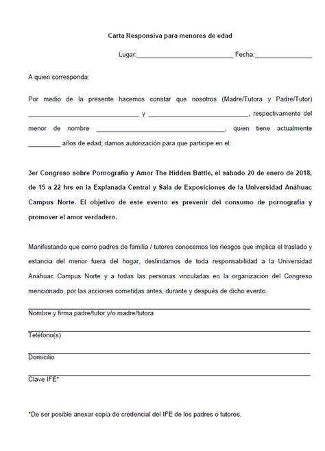 Carta Responsiva Para Trabajar Prodesma 15093 Hot Sex Picture