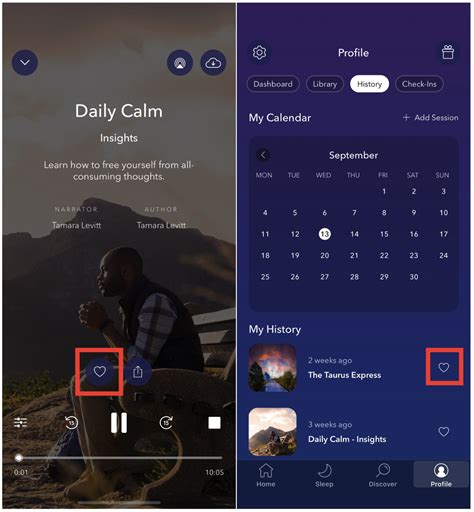 How to Access Favorites – Calm Help Center