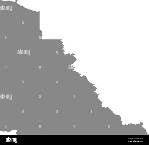 Gray Flat Blank Vector Administrative Map Of The Canadian Territory Of