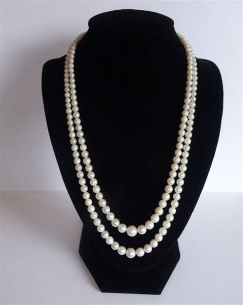 Antiques Atlas Double Strand Graduated Cultured Pearl Necklace