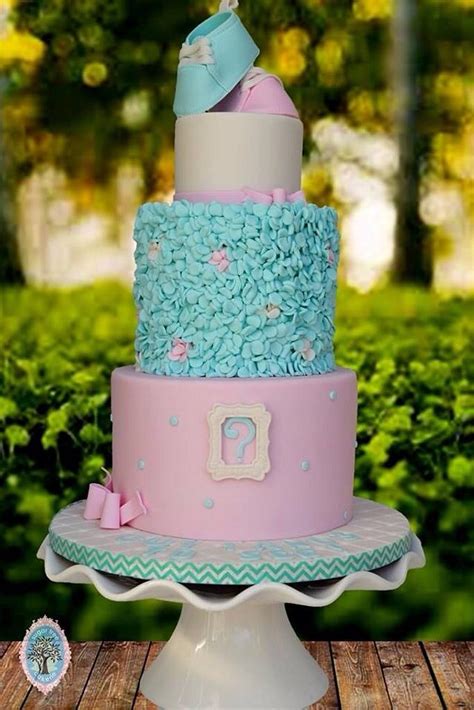 Baby Shower Gender Reveal Cake Cake By Sugar Tree Cakesdecor