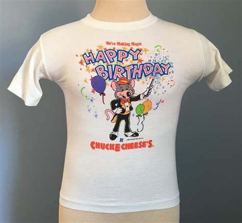 90s Vintage Chuck E Cheeses 1992 Happy Birthday We… Gem