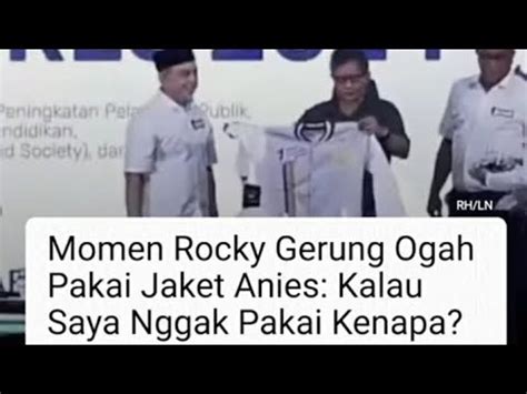 Rocky Gerung Kalau Saya Nggak Pakai Kenapa Prabowopresiden