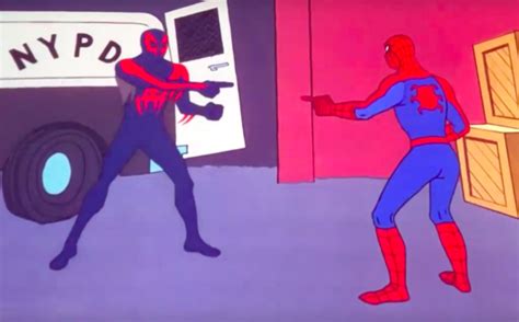 Spider-Man Spiderverse Pointing Blank Template - Imgflip