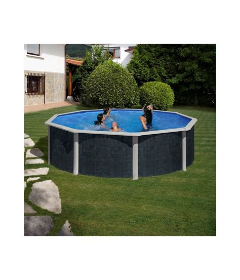 Piscine Hors Sol Acier Gre Alto Eco Aspect Rotin Diam M Avec