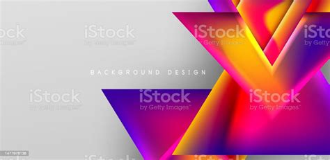 Abstract Bakground With Overlapping Triangles And Fluid Gradients For Covers Templates Flyers