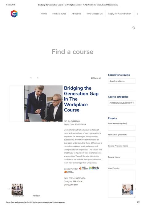 Bridging The Generation Gap In The Workplace Course Centre For