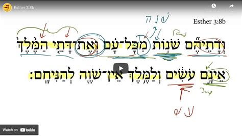 Esther 3 8b Daily Dose Of Hebrew