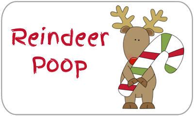 63 x Reindeer Poop Stickers Labels School Christmas Fund Raising Craft ...