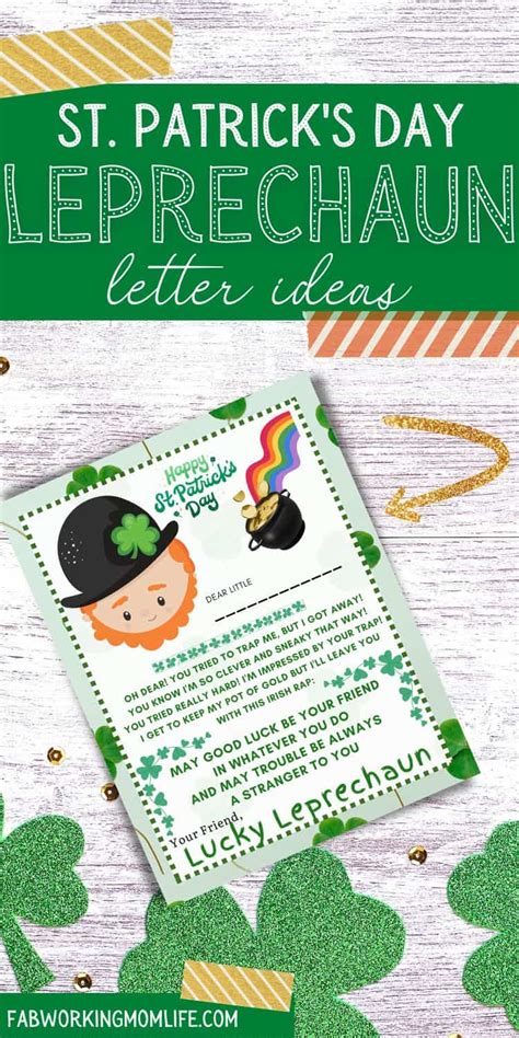 Leprechaun Letter: Lucky Letter from Leprechaun Ideas - Fab Working Mom ...