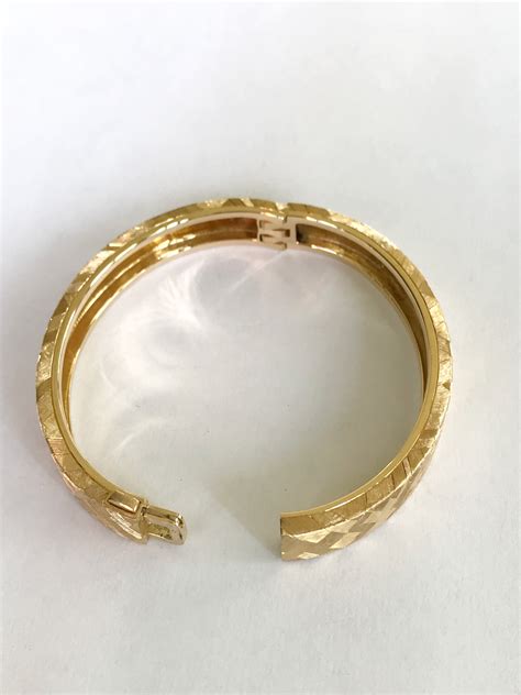 B4 Engraved Gold Band Bracelet