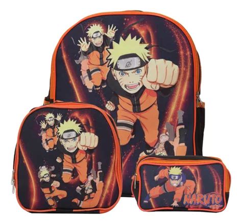 Bolsa Escolar Menino Naruto Shippuden Costas Resistente Parcelamento