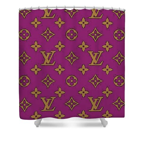 Louis Vuitton Shower Curtain Purple And Gold My Luxurious Home