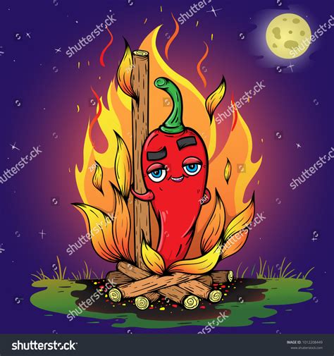 Funny Sexy Jalapeno Cartoon Hot Red Stock Vector Royalty Free Shutterstock