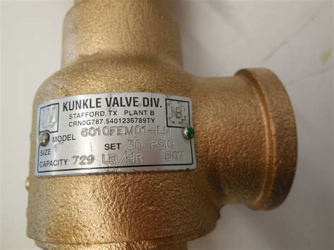 New Kunkle Fem Lm Safety Valve Fem Lm Sb Industrial