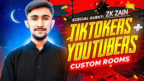 Live Custom Rooms Tiktokers Yotubers Lobby Pubg Mobile Youtube