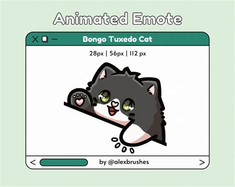 Bongo Cat Twitch Emote Animated Bongo Cat Animated Emote Tuxedo