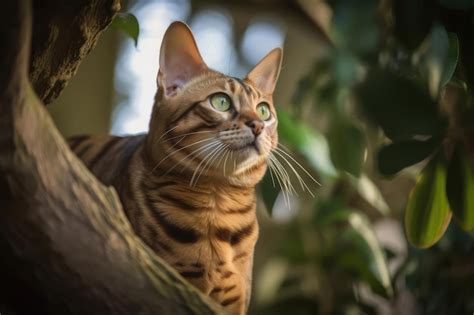 Premium AI Image | Majestic Bengal Cat with Striking Rosettes