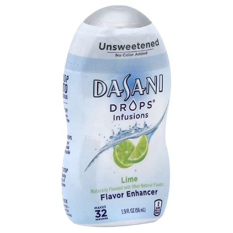 Dasani Drops Infusions Unsweetened Lime - Shop Mixes & Flavor Enhancers ...