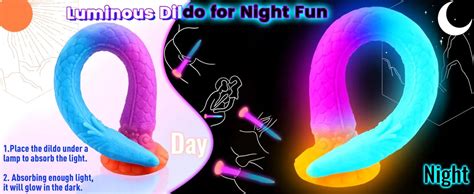 18 5 In Luminous Anal Monster Dildo Waterproof Real Touch