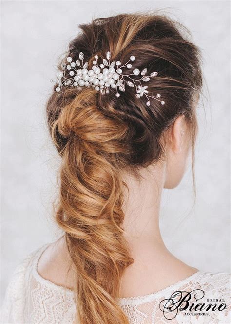 Braut Kopfschmuck Braut Haarkamm Hochzeit Haarteil Perlen Und Strass