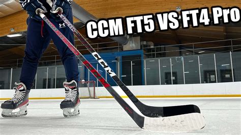 CCM Jetspeed FT5 Pro Hockey Stick Vs FT4 Pro Review YouTube