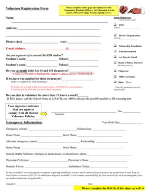 Fillable Online Rockets Schoolwires Volunteer Registration Form