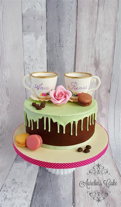 Coffee Themed Cake Decorated Cake By Aurelias Cake Cakesdecor